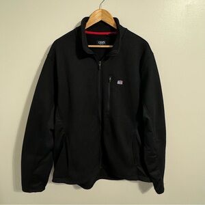 Chaps Men’s Black Textured Knit Softshell Full Zip Jacket Size XXL